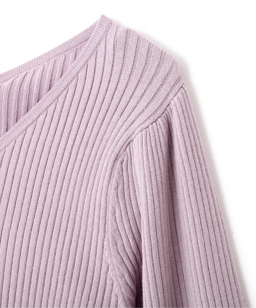 PROPORTION BODY DRESSING(プロポーションボディドレッシング)の「バックレースアップリブニット / 1212270907(ニット/セーター・レディース・ブラック/ホワイト系その他/ピンク・SMALL/MEDIUM)」の18枚目の写真