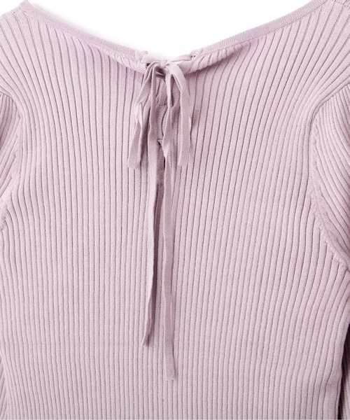 PROPORTION BODY DRESSING(プロポーションボディドレッシング)の「バックレースアップリブニット / 1212270907(ニット/セーター・レディース・ブラック/ホワイト系その他/ピンク・SMALL/MEDIUM)」の20枚目の写真