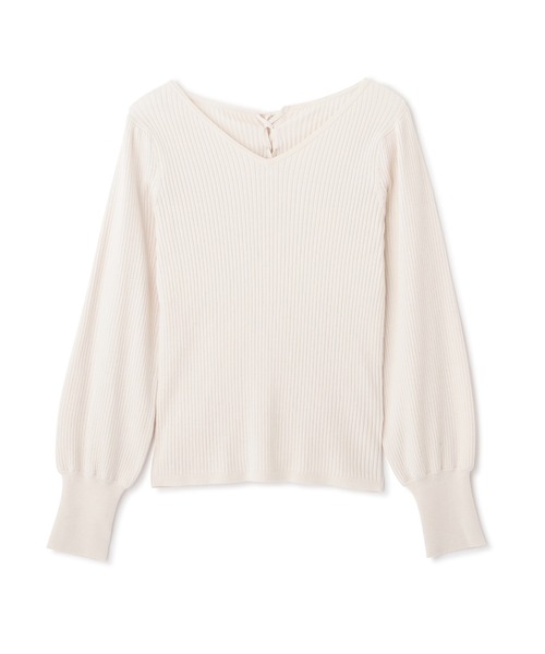 PROPORTION BODY DRESSING(プロポーションボディドレッシング)の「バックレースアップリブニット / 1212270907(ニット/セーター・レディース・ブラック/ホワイト系その他/ピンク・SMALL/MEDIUM)」の11枚目の写真