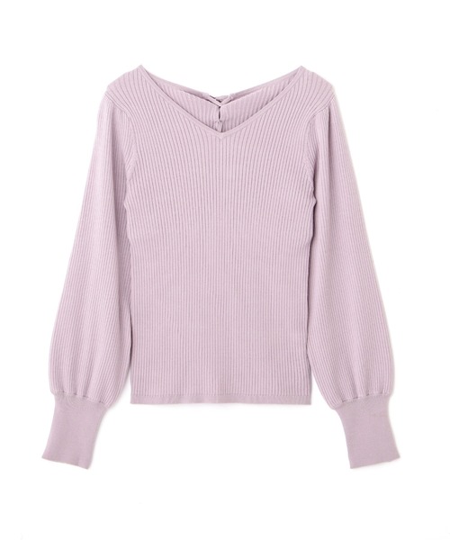 PROPORTION BODY DRESSING(プロポーションボディドレッシング)の「バックレースアップリブニット / 1212270907(ニット/セーター・レディース・ブラック/ホワイト系その他/ピンク・SMALL/MEDIUM)」の15枚目の写真