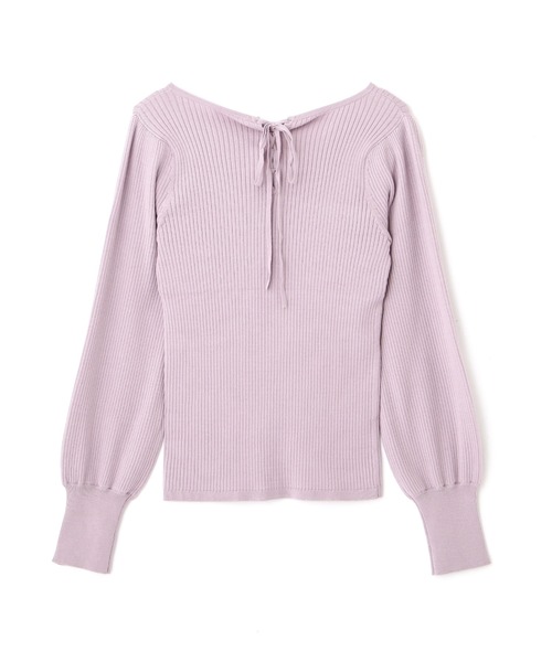 PROPORTION BODY DRESSING(プロポーションボディドレッシング)の「バックレースアップリブニット / 1212270907(ニット/セーター・レディース・ブラック/ホワイト系その他/ピンク・SMALL/MEDIUM)」の16枚目の写真