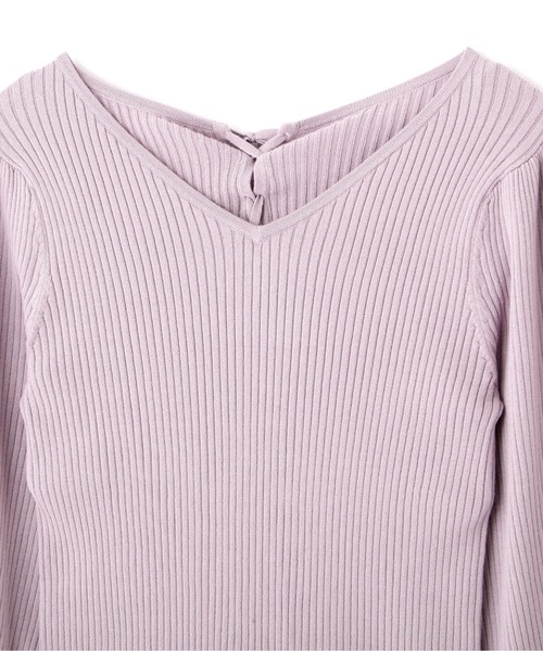 PROPORTION BODY DRESSING(プロポーションボディドレッシング)の「バックレースアップリブニット / 1212270907(ニット/セーター・レディース・ブラック/ホワイト系その他/ピンク・SMALL/MEDIUM)」の17枚目の写真