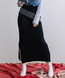 ミックスニットスカート