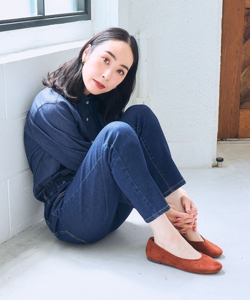 studio CLIP（スタディオクリップ）の「ストレッチデニムイージーパンツ（デニムパンツ・レディース・ブルー/インディゴブルー/ブラック・MEDIUM/X-LARGE/XXX-LARGE/PM/LARGE/SMALL/XX-LARGE）」の15枚目の写真