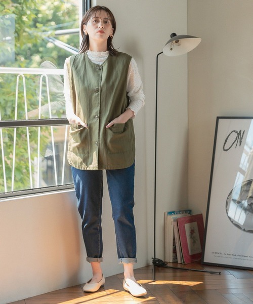 studio CLIP（スタディオクリップ）の「ストレッチデニムイージーパンツ（デニムパンツ・レディース・ブルー/インディゴブルー/ブラック・MEDIUM/X-LARGE/XXX-LARGE/PM/LARGE/SMALL/XX-LARGE）」の17枚目の写真