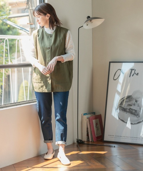 studio CLIP（スタディオクリップ）の「ストレッチデニムイージーパンツ（デニムパンツ・レディース・ブルー/インディゴブルー/ブラック・MEDIUM/X-LARGE/XXX-LARGE/PM/LARGE/SMALL/XX-LARGE）」の18枚目の写真