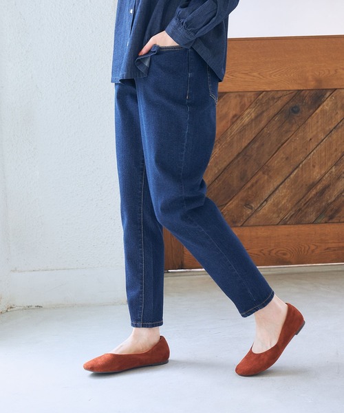 studio CLIP（スタディオクリップ）の「ストレッチデニムイージーパンツ（デニムパンツ・レディース・ブルー/インディゴブルー/ブラック・MEDIUM/X-LARGE/XXX-LARGE/PM/LARGE/SMALL/XX-LARGE）」の10枚目の写真