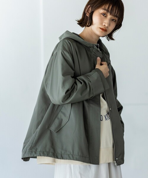 THE SHOP TK （ザ ショップ ティーケー ）の「◆【シルエット2WAY】マウンテンパーカ（ブルゾン・レディース・ブラック/ベージュ/カーキ・11/12/13/14）」の10枚目の写真