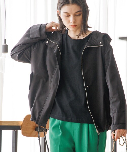 THE SHOP TK （ザ ショップ ティーケー ）の「◆【シルエット2WAY】マウンテンパーカ（ブルゾン・レディース・ブラック/ベージュ/カーキ・11/12/13/14）」の5枚目の写真