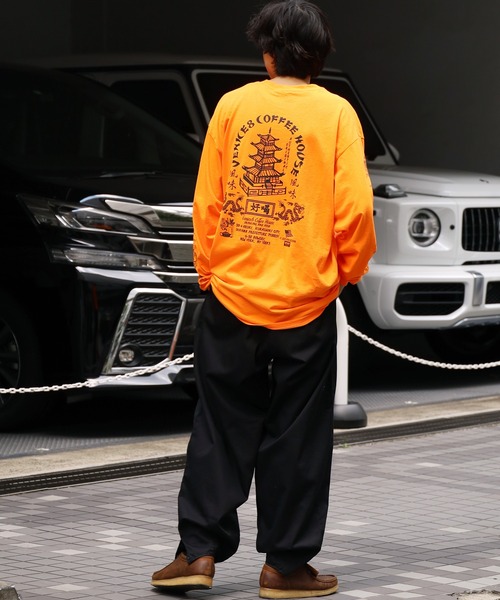 ROOPTOKYO（ループトウキョウ）の「VENICE8 COFFEE HOUSE/ベニス8コーヒーハウス Souvenir China Cook L/S Tee ロングスリーブT 長袖Tシャツ バックプリント（Tシャツ/カットソー・メンズ・オレンジ/ブラック/ホワイト・L/XL/M）」の8枚目の写真