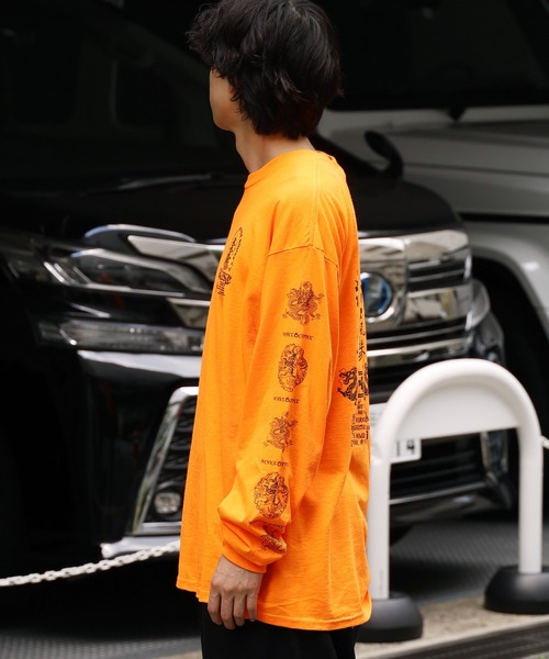 ROOPTOKYO（ループトウキョウ）の「VENICE8 COFFEE HOUSE/ベニス8コーヒーハウス Souvenir China Cook L/S Tee ロングスリーブT 長袖Tシャツ バックプリント（Tシャツ/カットソー・メンズ・オレンジ/ブラック/ホワイト・L/XL/M）」の4枚目の写真