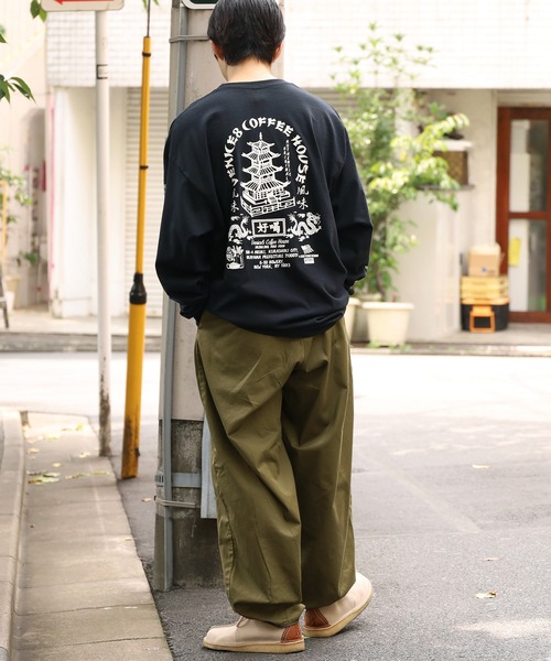 ROOPTOKYO（ループトウキョウ）の「VENICE8 COFFEE HOUSE/ベニス8コーヒーハウス Souvenir China Cook L/S Tee ロングスリーブT 長袖Tシャツ バックプリント（Tシャツ/カットソー・メンズ・オレンジ/ブラック/ホワイト・L/XL/M）」の21枚目の写真
