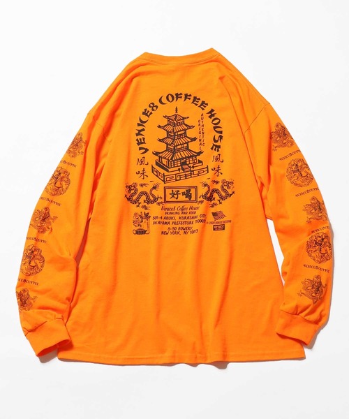 ROOPTOKYO（ループトウキョウ）の「VENICE8 COFFEE HOUSE/ベニス8コーヒーハウス Souvenir China Cook L/S Tee ロングスリーブT 長袖Tシャツ バックプリント（Tシャツ/カットソー・メンズ・オレンジ/ブラック/ホワイト・L/XL/M）」の20枚目の写真