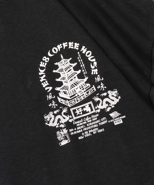 ROOPTOKYO（ループトウキョウ）の「VENICE8 COFFEE HOUSE/ベニス8コーヒーハウス Souvenir China Cook L/S Tee ロングスリーブT 長袖Tシャツ バックプリント（Tシャツ/カットソー・メンズ・オレンジ/ブラック/ホワイト・L/XL/M）」の11枚目の写真