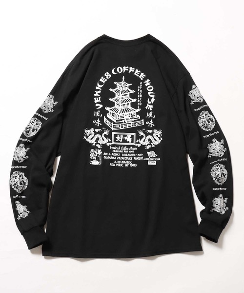 ROOPTOKYO（ループトウキョウ）の「VENICE8 COFFEE HOUSE/ベニス8コーヒーハウス Souvenir China Cook L/S Tee ロングスリーブT 長袖Tシャツ バックプリント（Tシャツ/カットソー・メンズ・オレンジ/ブラック/ホワイト・L/XL/M）」の17枚目の写真