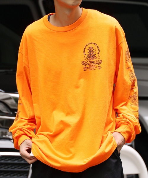 ROOPTOKYO（ループトウキョウ）の「VENICE8 COFFEE HOUSE/ベニス8コーヒーハウス Souvenir China Cook L/S Tee ロングスリーブT 長袖Tシャツ バックプリント（Tシャツ/カットソー・メンズ・オレンジ/ブラック/ホワイト・L/XL/M）」の10枚目の写真