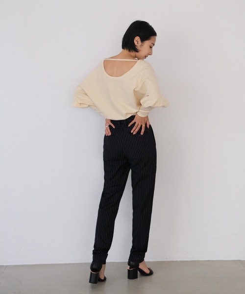 AKTE（アクテ）の「シガレットパンツ（その他パンツ・レディース・ブラック/ストライプ・1/2）」の15枚目の写真