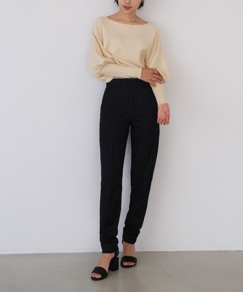 AKTE（アクテ）の「シガレットパンツ（その他パンツ・レディース・ブラック/ストライプ・1/2）」の19枚目の写真