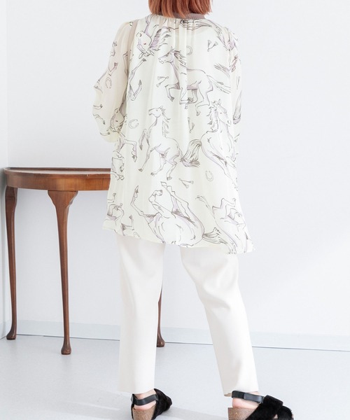 DOLLUPOOPS（ドールアップウップス）の「doll up oops BIGHORSEプリントブラウス（シャツ/ブラウス・レディース・ブラック/アイボリー・FREE）」の12枚目の写真