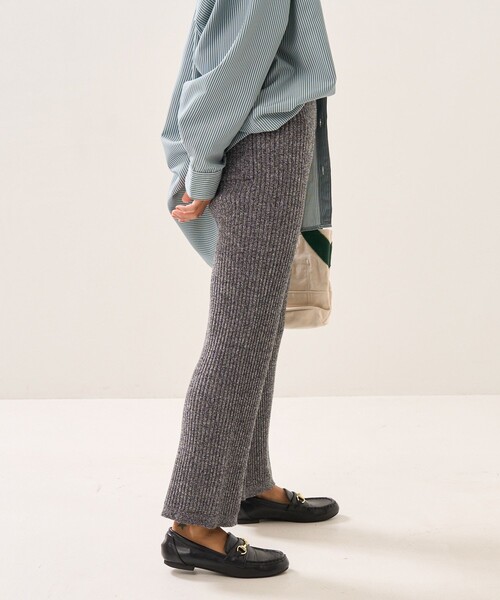 FREAK'S STORE(フリークスストア)の「杢リブニットパンツ(その他パンツ・レディース・チャコールグレー/ブラック/レッド/グリーン・フリ-)」の5枚目の写真