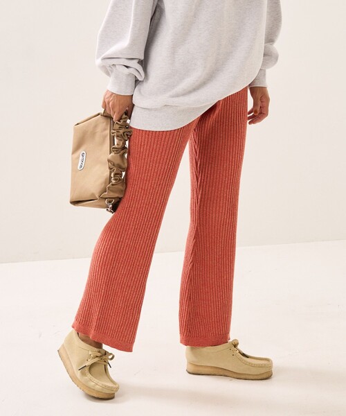 FREAK'S STORE(フリークスストア)の「杢リブニットパンツ(その他パンツ・レディース・チャコールグレー/ブラック/レッド/グリーン・フリ-)」の15枚目の写真