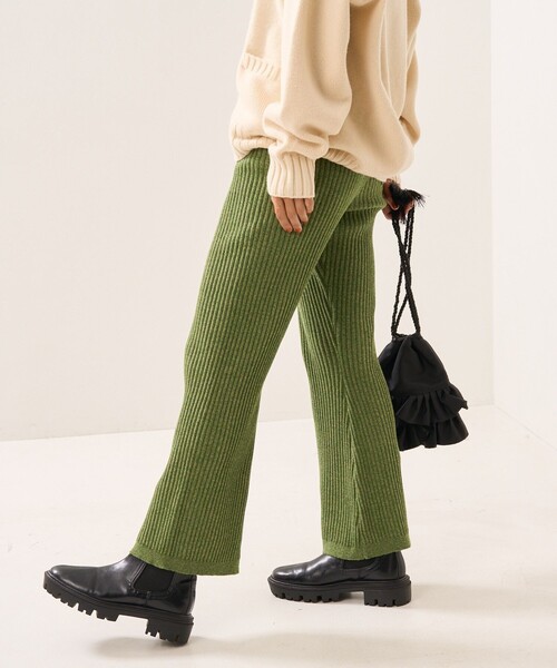 FREAK'S STORE(フリークスストア)の「杢リブニットパンツ(その他パンツ・レディース・チャコールグレー/ブラック/レッド/グリーン・フリ-)」の18枚目の写真