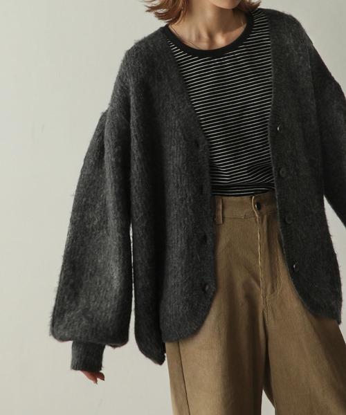 Chillfar（チルファー）の「モヘアタッチパフスリーブニット