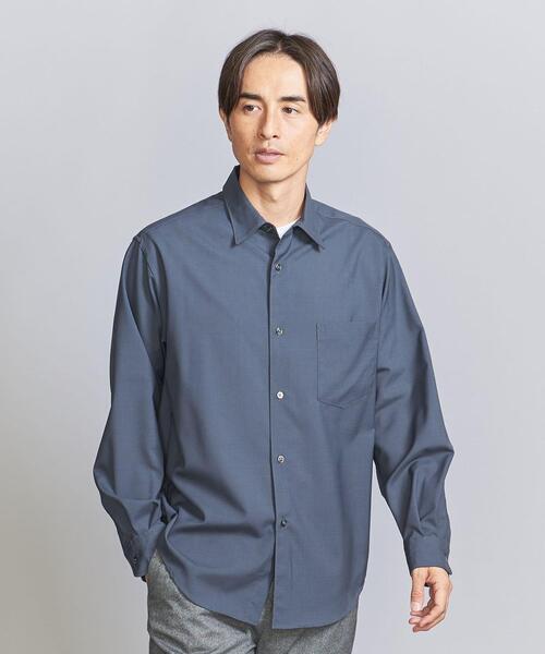 BEAUTY&YOUTH UNITED ARROWS(ビューティーアンドユースユナイテッドアローズ)の「クリア T/W レギュラーフォルム テーパード シャツ(シャツ/ブラウス・メンズ・ダークブラウン/ナチュラル/コバルトブルー/ネイビー・XL/M/L/S)」の4枚目の写真