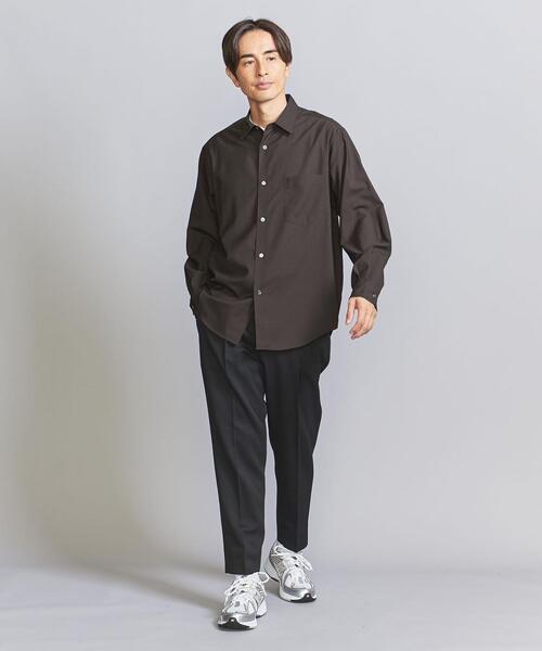 BEAUTY&YOUTH UNITED ARROWS(ビューティーアンドユースユナイテッドアローズ)の「クリア T/W レギュラーフォルム テーパード シャツ(シャツ/ブラウス・メンズ・ダークブラウン/ナチュラル/コバルトブルー/ネイビー・XL/M/L/S)」の10枚目の写真