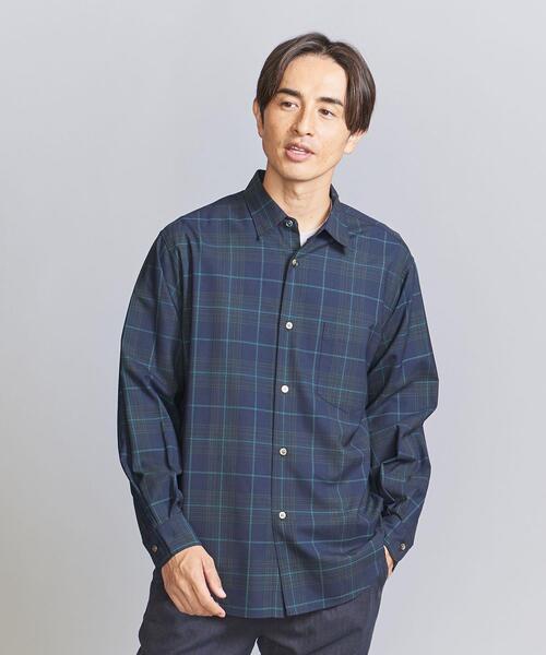 BEAUTY&YOUTH UNITED ARROWS(ビューティーアンドユースユナイテッドアローズ)の「クリア T/W レギュラーフォルム テーパード シャツ(シャツ/ブラウス・メンズ・ダークブラウン/ナチュラル/コバルトブルー/ネイビー・XL/M/L/S)」の16枚目の写真