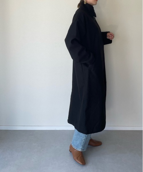 y/m by misato（イムバイミサト）の「フェイクウールスタンドカラーコート（その他アウター・レディース・アイボリー/ブラック/モカ・FREE）」の19枚目の写真