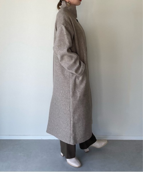 y/m by misato（イムバイミサト）の「フェイクウールスタンドカラーコート（その他アウター・レディース・アイボリー/ブラック/モカ・FREE）」の14枚目の写真