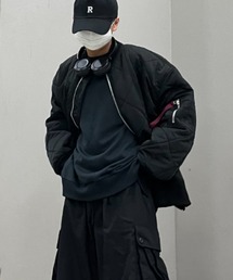 NYLAUS | メモリー 中綿 スーパービッグ キルティングMA-1(MA-1)