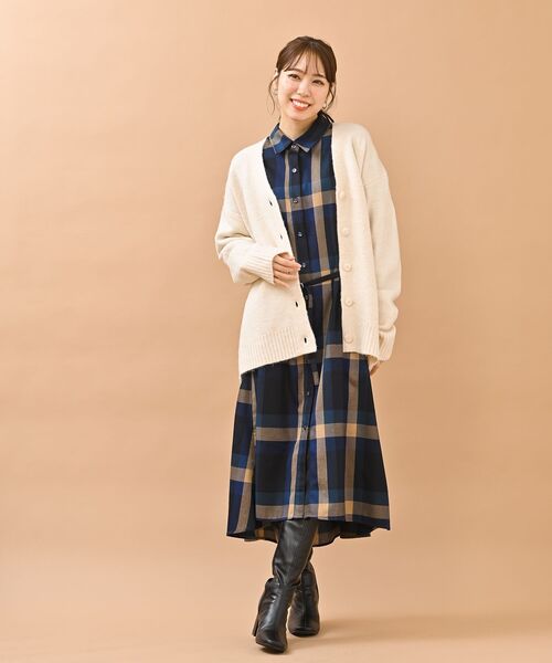 rps(アールピーエス)の「Vネックニットカーディガン(カーディガン/ボレロ・レディース・ブラック/オートミール/ベージュ/ラベンダー・M)」の22枚目の写真