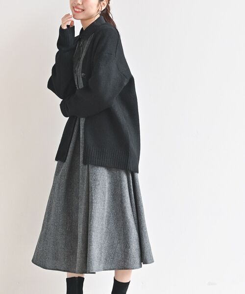 rps(アールピーエス)の「Vネックニットカーディガン(カーディガン/ボレロ・レディース・ブラック/オートミール/ベージュ/ラベンダー・M)」の15枚目の写真