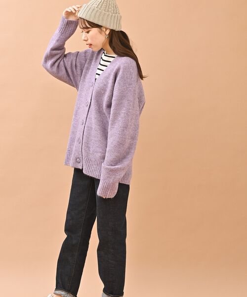 rps(アールピーエス)の「Vネックニットカーディガン(カーディガン/ボレロ・レディース・ブラック/オートミール/ベージュ/ラベンダー・M)」の17枚目の写真