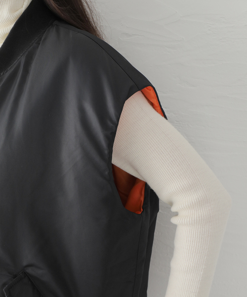 KIFFE（キッフェ）の「【KIFFE/キッフェ】BIG FIT MA-1 COCOON（MA-1・レディース・ブラック/カーキ・FREE）」の21枚目の写真