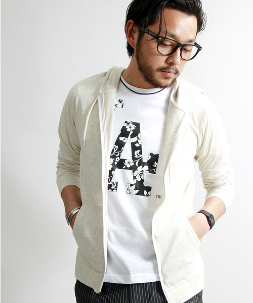 WEGO(ウィゴー)の「WEGO/カットZIPパーカー(パーカー・メンズ・ホワイト/ブラック/杢グレー/オートミール/サックスブルー/ロイヤルブルー/ライトイエロー/レッド・MEDIUM/LARGE)」の5枚目の写真