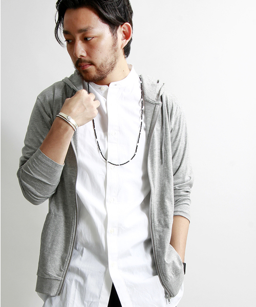 WEGO(ウィゴー)の「WEGO/カットZIPパーカー(パーカー・メンズ・ホワイト/ブラック/杢グレー/オートミール/サックスブルー/ロイヤルブルー/ライトイエロー/レッド・MEDIUM/LARGE)」の4枚目の写真