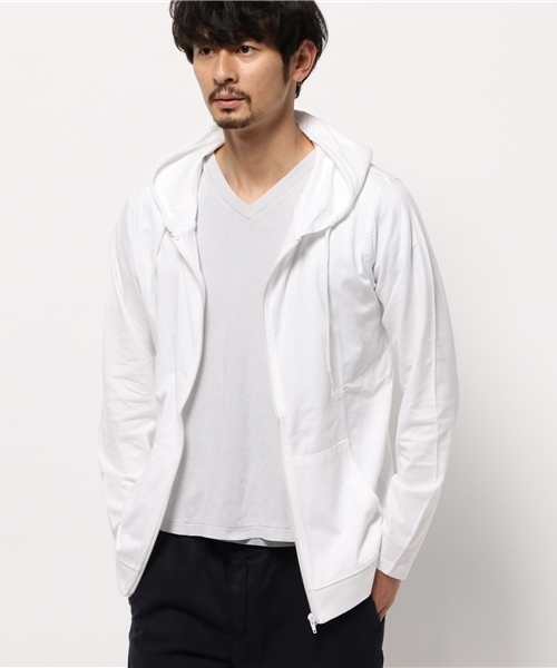 WEGO(ウィゴー)の「WEGO/カットZIPパーカー(パーカー・メンズ・ホワイト/ブラック/杢グレー/オートミール/サックスブルー/ロイヤルブルー/ライトイエロー/レッド・MEDIUM/LARGE)」の12枚目の写真