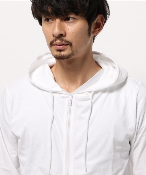 WEGO(ウィゴー)の「WEGO/カットZIPパーカー(パーカー・メンズ・ホワイト/ブラック/杢グレー/オートミール/サックスブルー/ロイヤルブルー/ライトイエロー/レッド・MEDIUM/LARGE)」の13枚目の写真