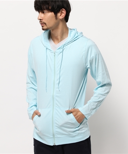 WEGO(ウィゴー)の「WEGO/カットZIPパーカー(パーカー・メンズ・ホワイト/ブラック/杢グレー/オートミール/サックスブルー/ロイヤルブルー/ライトイエロー/レッド・MEDIUM/LARGE)」の21枚目の写真