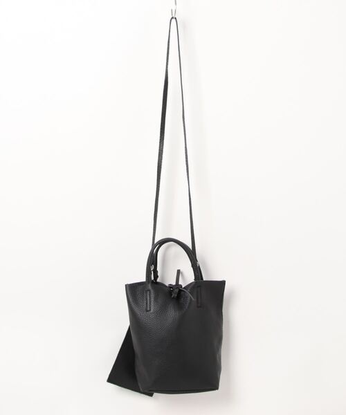 MARLON FIRENZE（マーロンフィレンツェ）の「SHOPPER MINI CON TRACOLLA（ハンドバッグ・レディース・ブラック/ブラウン・FREE）」の3枚目の写真