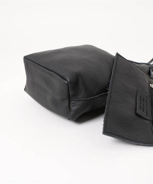 MARLON FIRENZE（マーロンフィレンツェ）の「SHOPPER MINI CON TRACOLLA（ハンドバッグ・レディース・ブラック/ブラウン・FREE）」の4枚目の写真