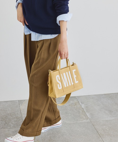 russet（ラシット）の「《SHOPPER》メッセージショッパー S (CE-592)（トートバッグ・レディース・グレー/イエロー系その他・FREE）」の3枚目の写真