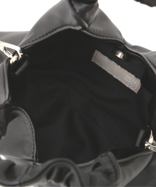 FREE'S MART（フリーズマート）の「◆ギャザーハンドルパネルバッグ（トートバッグ・レディース・ブラック/グリーン・ﾌﾘ-）」の14枚目の写真