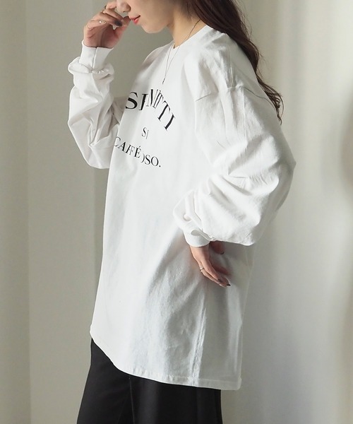 Riberry（リベリー）の「GILDAN SE METTIプリントロンT（Tシャツ/カットソー・レディース・ブラック/ホワイト×ブラック/ホワイト×シルバー・LARGE）」の6枚目の写真