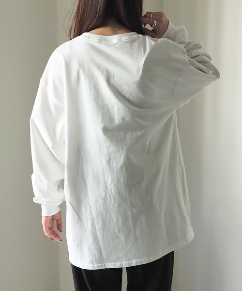 Riberry（リベリー）の「GILDAN SE METTIプリントロンT（Tシャツ/カットソー・レディース・ブラック/ホワイト×ブラック/ホワイト×シルバー・LARGE）」の7枚目の写真