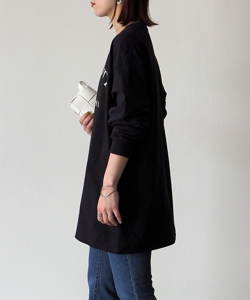 Riberry（リベリー）の「GILDAN SE METTIプリントロンT（Tシャツ/カットソー・レディース・ブラック/ホワイト×ブラック/ホワイト×シルバー・LARGE）」の15枚目の写真