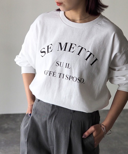 Riberry（リベリー）の「GILDAN SE METTIプリントロンT（Tシャツ/カットソー・レディース・ブラック/ホワイト×ブラック/ホワイト×シルバー・LARGE）」の12枚目の写真